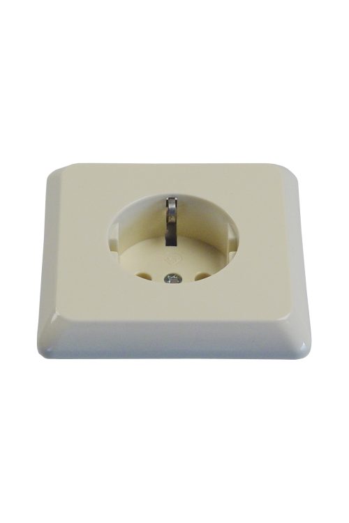 Schuko Socket, Flush Mounted, 1 Gang, White