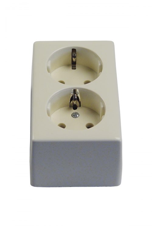 Schuko Socket, Surface Mounted, 2 Gang, 792923