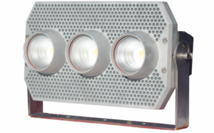 Marine Grade Aluminium LED Floodlight, 3 LED Module 160W, 90-305V, Wide Beam 63°, IP67