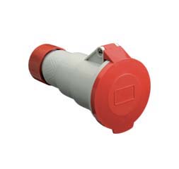 Cee-Type Connector, IP44 Splashproof, Red, 380-415V 16A 4 Pin