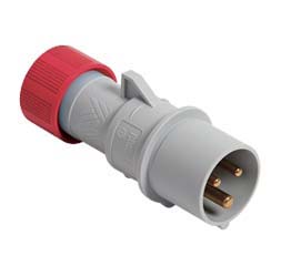 Cee-Type Male Plug, IP44 Splashproof, Red, 380-415V 16A 4 Pin
